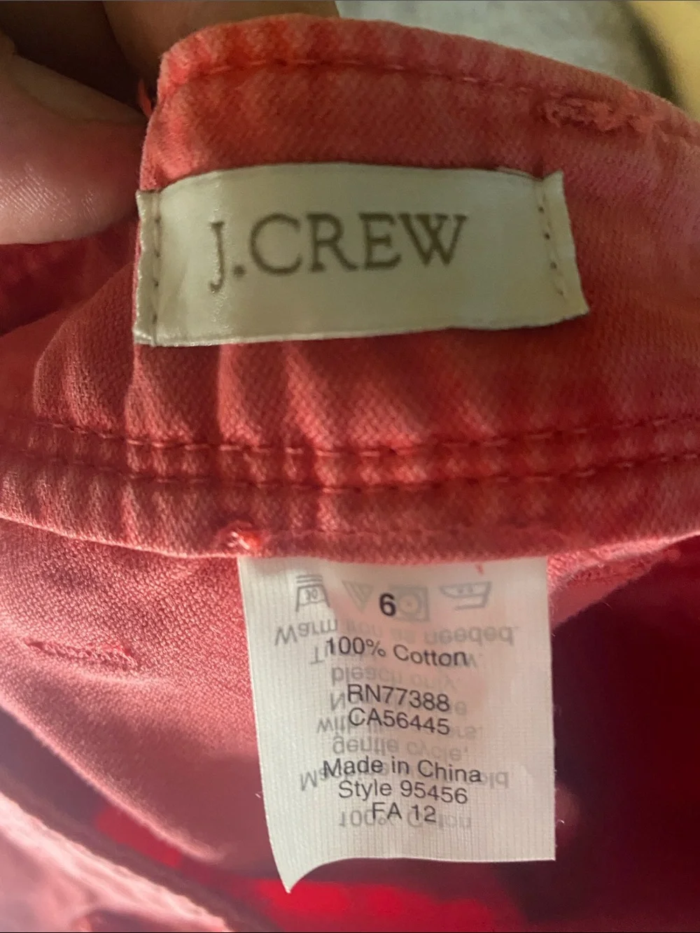 NWT J. Crew Women's pink Crop pants rear button Pockets size 6 inseam 26”